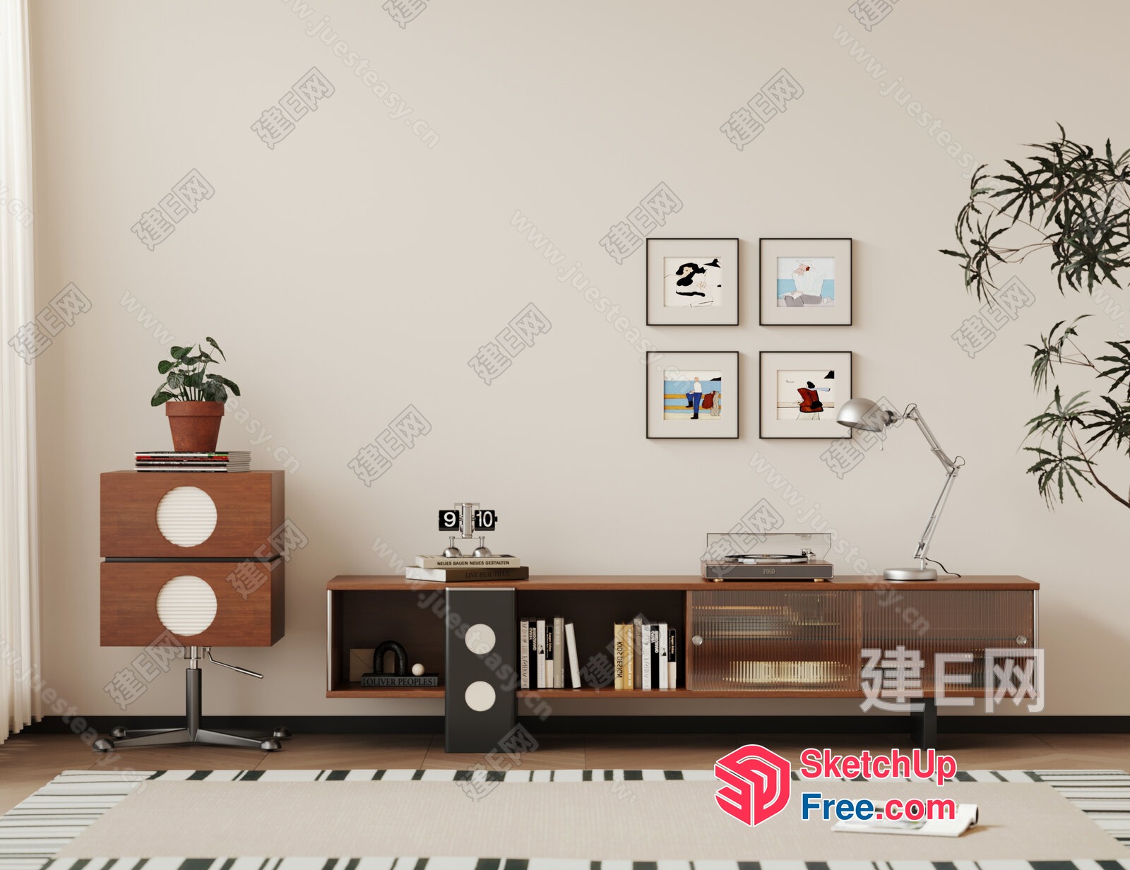 Minimalist Modern Home Decor With Natural Elements 3D SketchUp File
