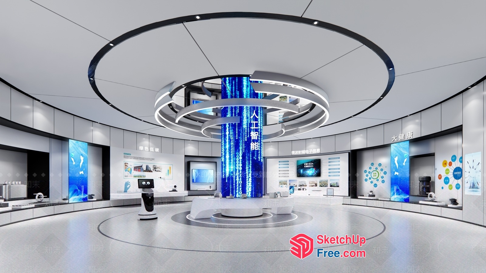 Modern Futuristic High-Tech Interior Design 3D SketchUp File
