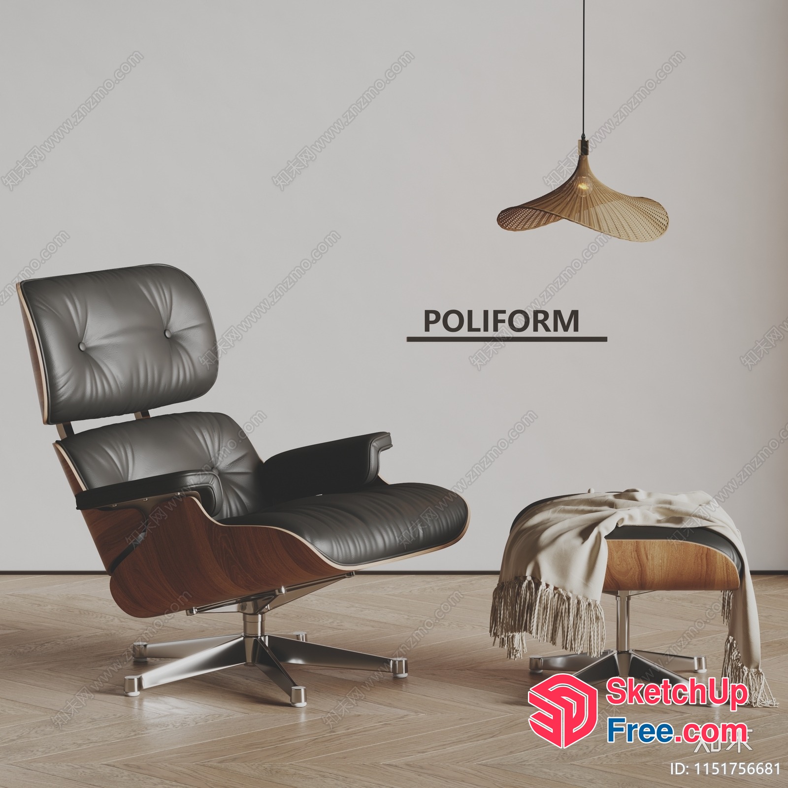 Modern Poliform Interior Furniture 3D SketchUp File