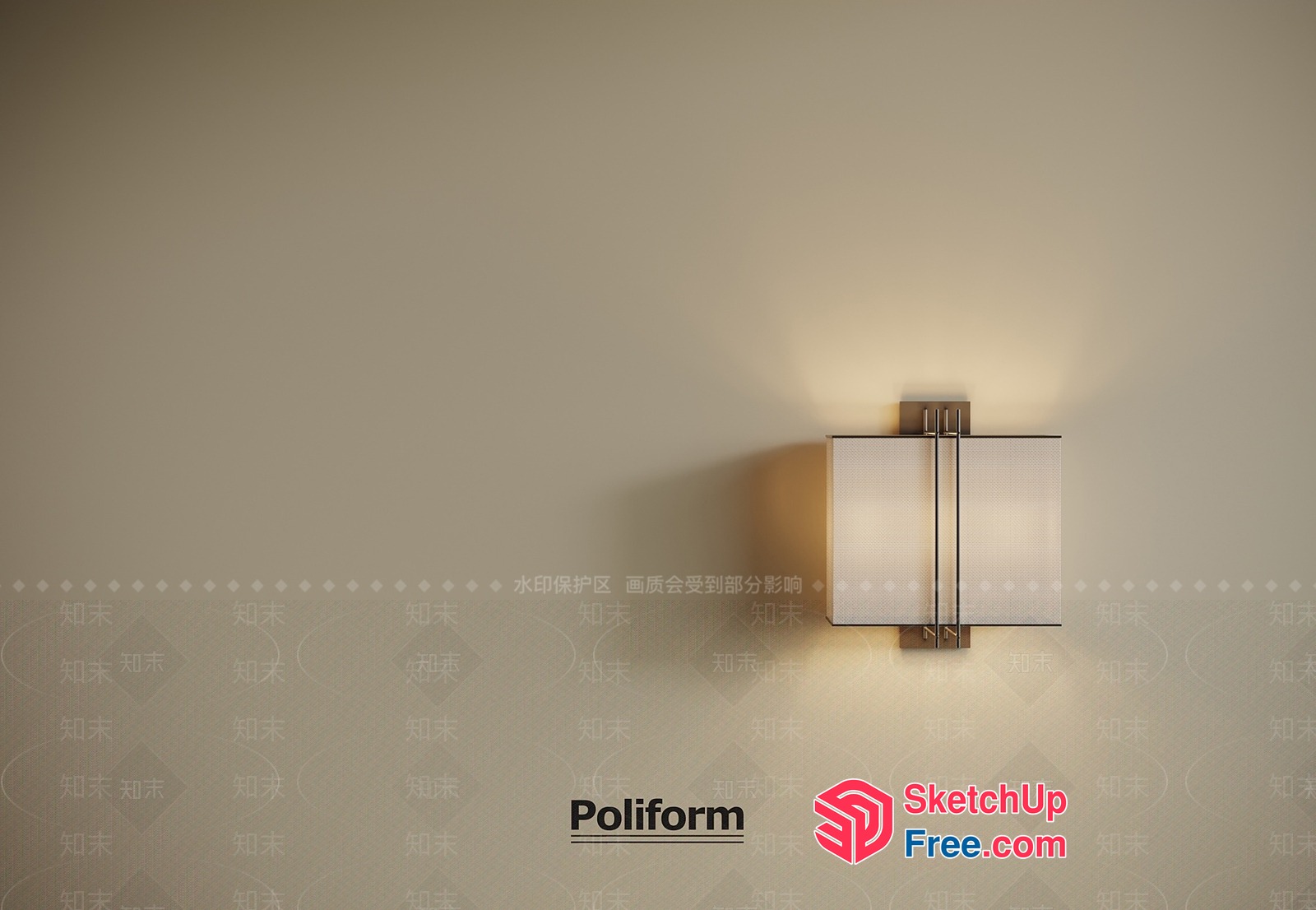 Poliform Wall Sconce 3D SketchUp File