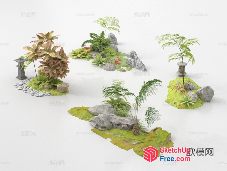 Asian-Inspired Outdoor Oasis 3D SketchUp File
