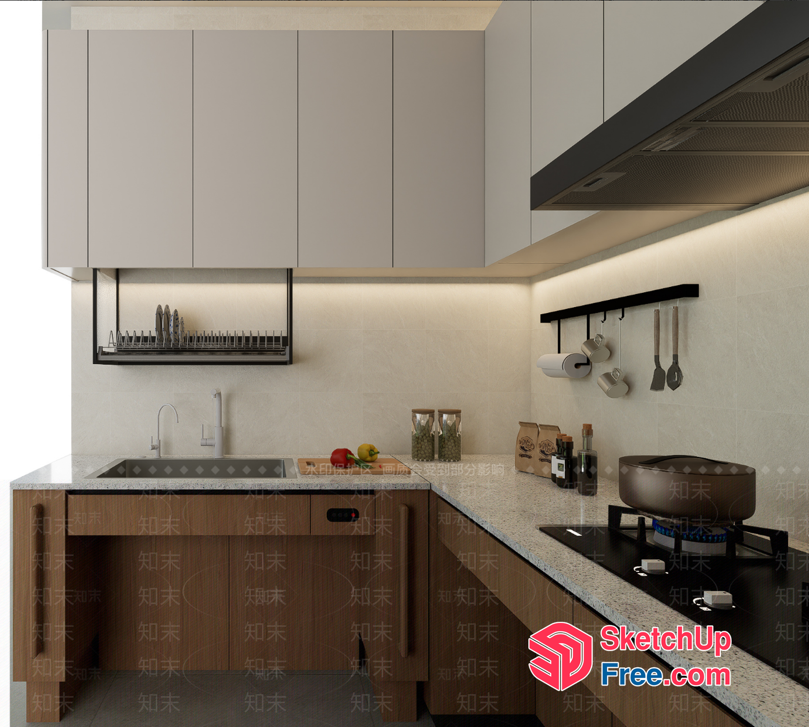 Modern Kitchen With Sleek And Functional Design 3D SketchUp File