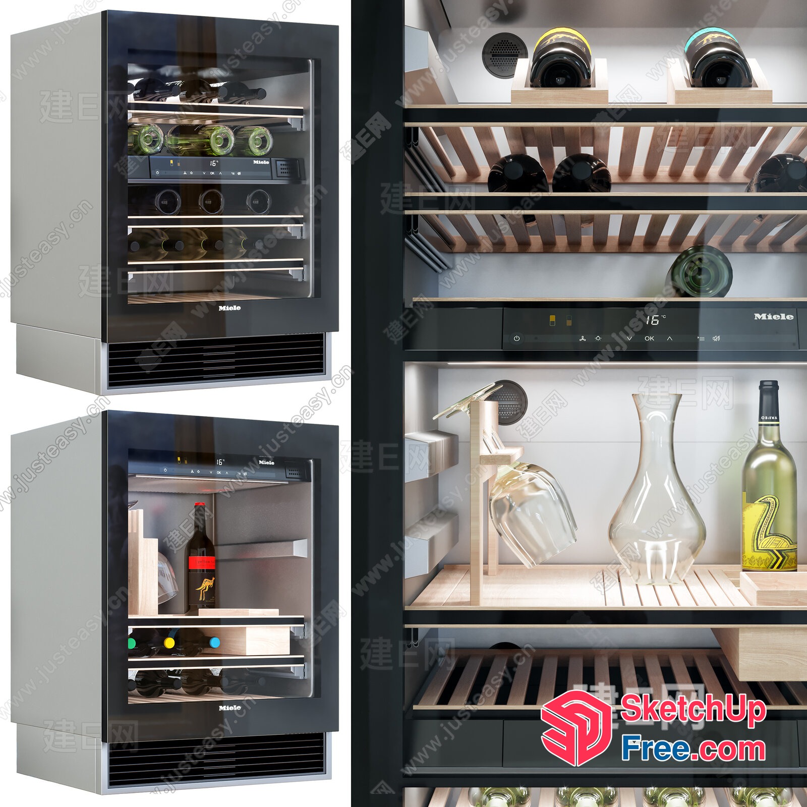 Wine Storage Cabinet 3D SketchUp File