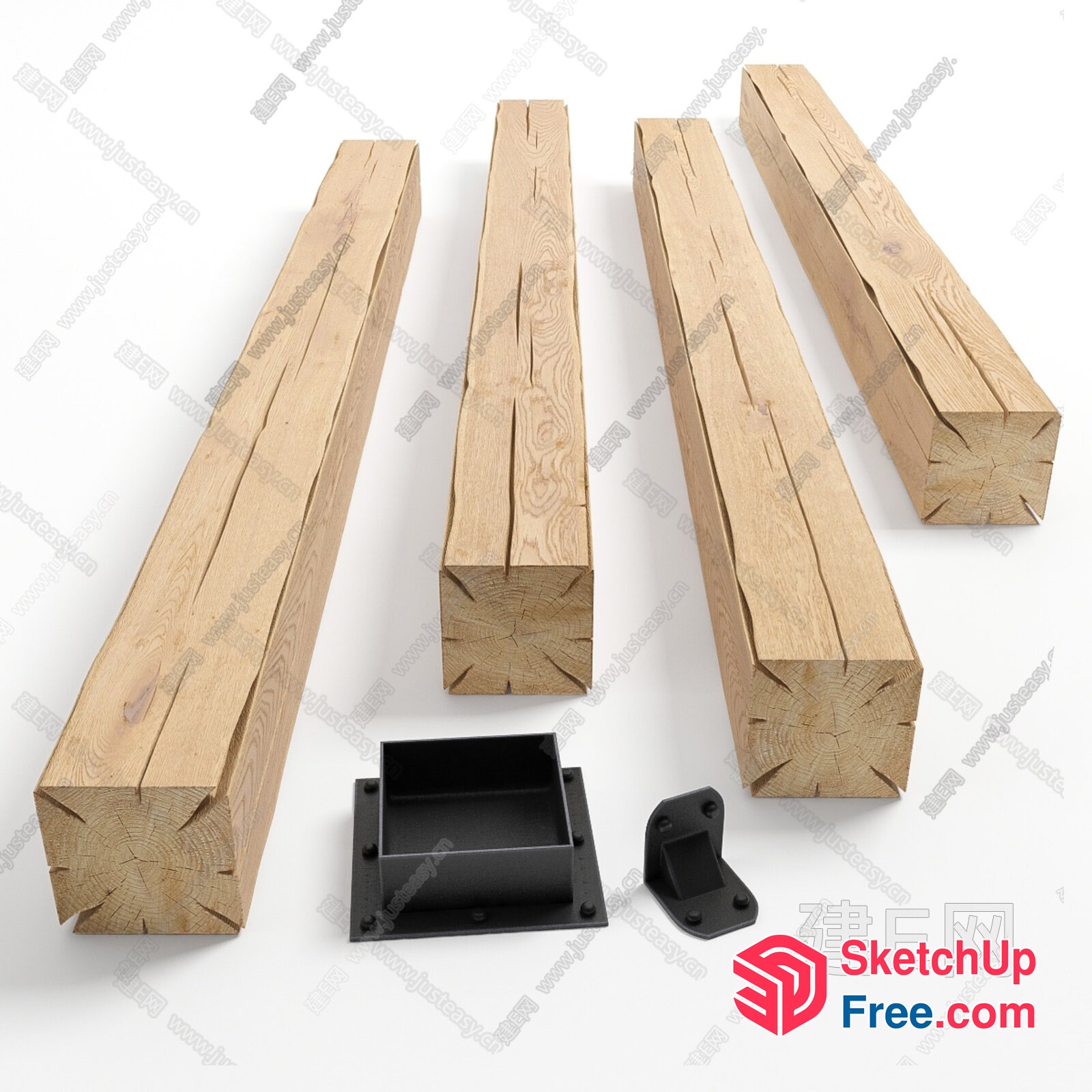 Wooden Furniture Components 3D SketchUp File