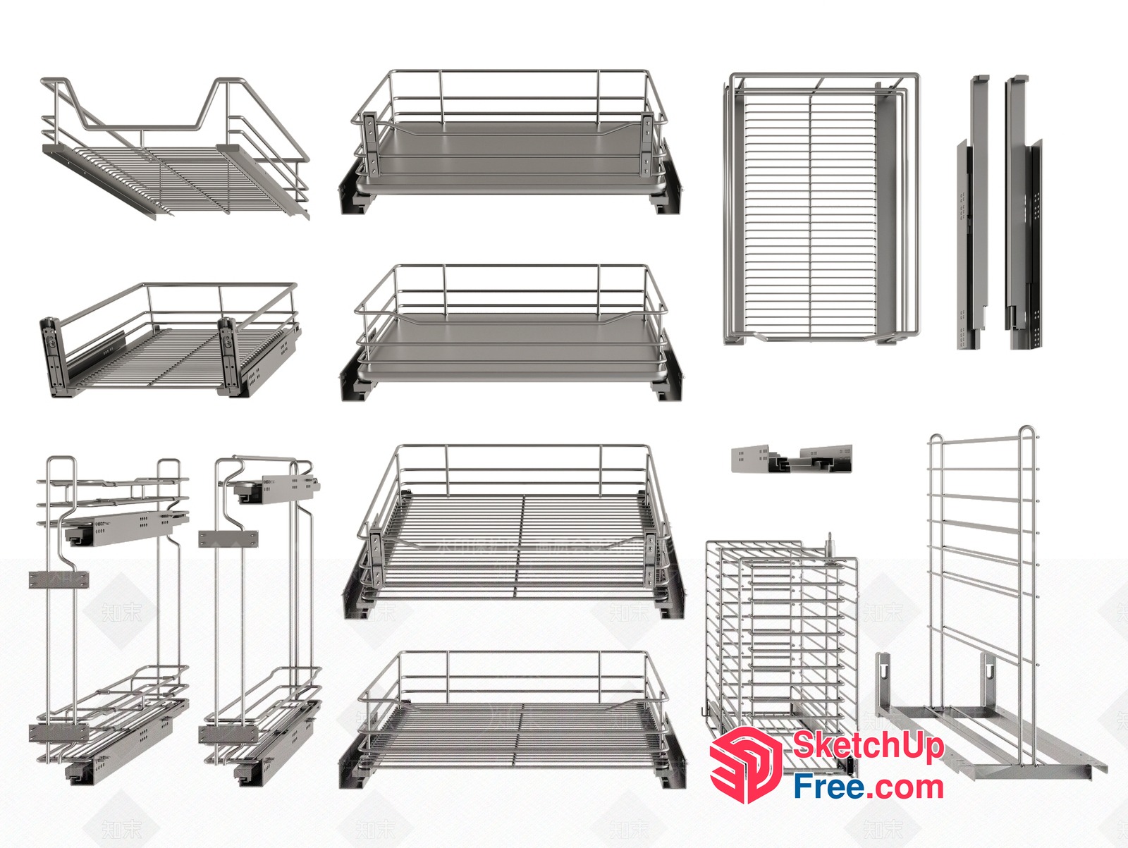 Metal Shelving Units For Storage And Organization 3D SketchUp File
