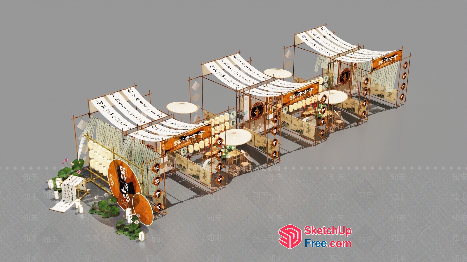 Asian-Inspired Food Truck 3D SketchUp File