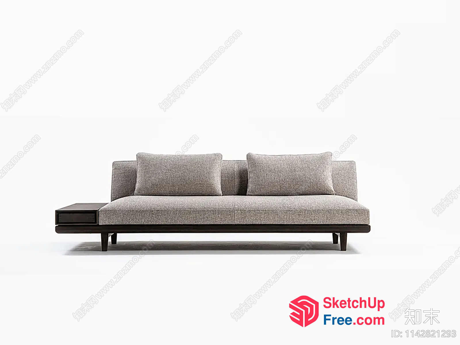Minimalist Modern Sofa With Sleek Design And Neutral Color 3D SketchUp File
