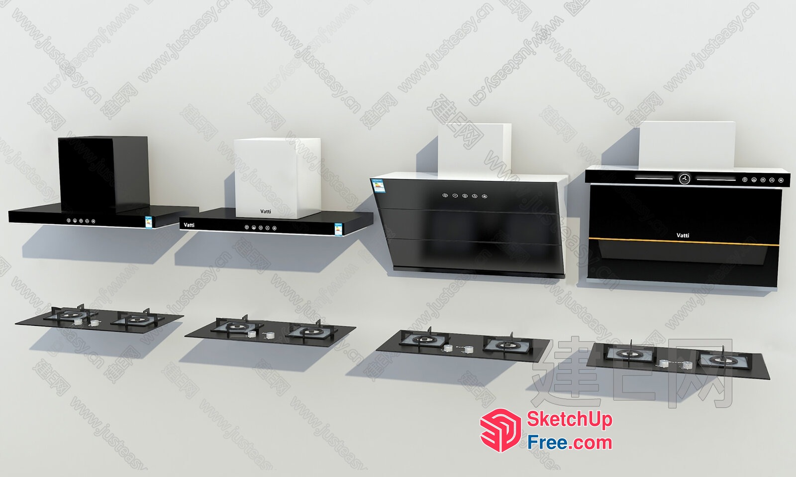Modern Kitchen Appliances Set 3D SketchUp File