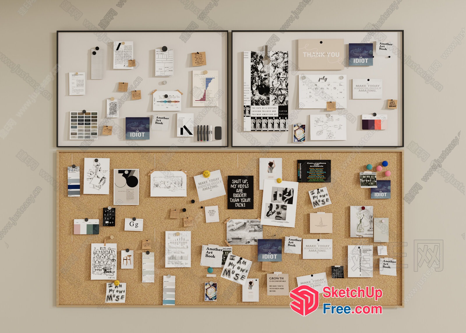 Inspirational Quotes And Art Pieces 3D SketchUp File