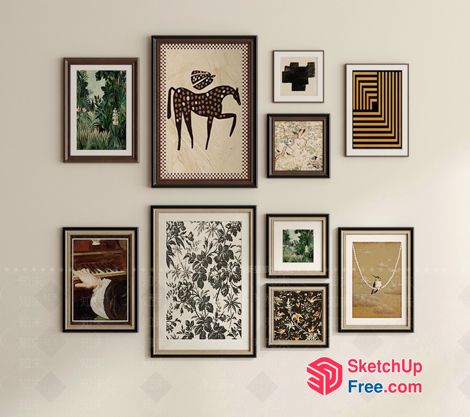Elegant Artwork Collection 3D SketchUp File