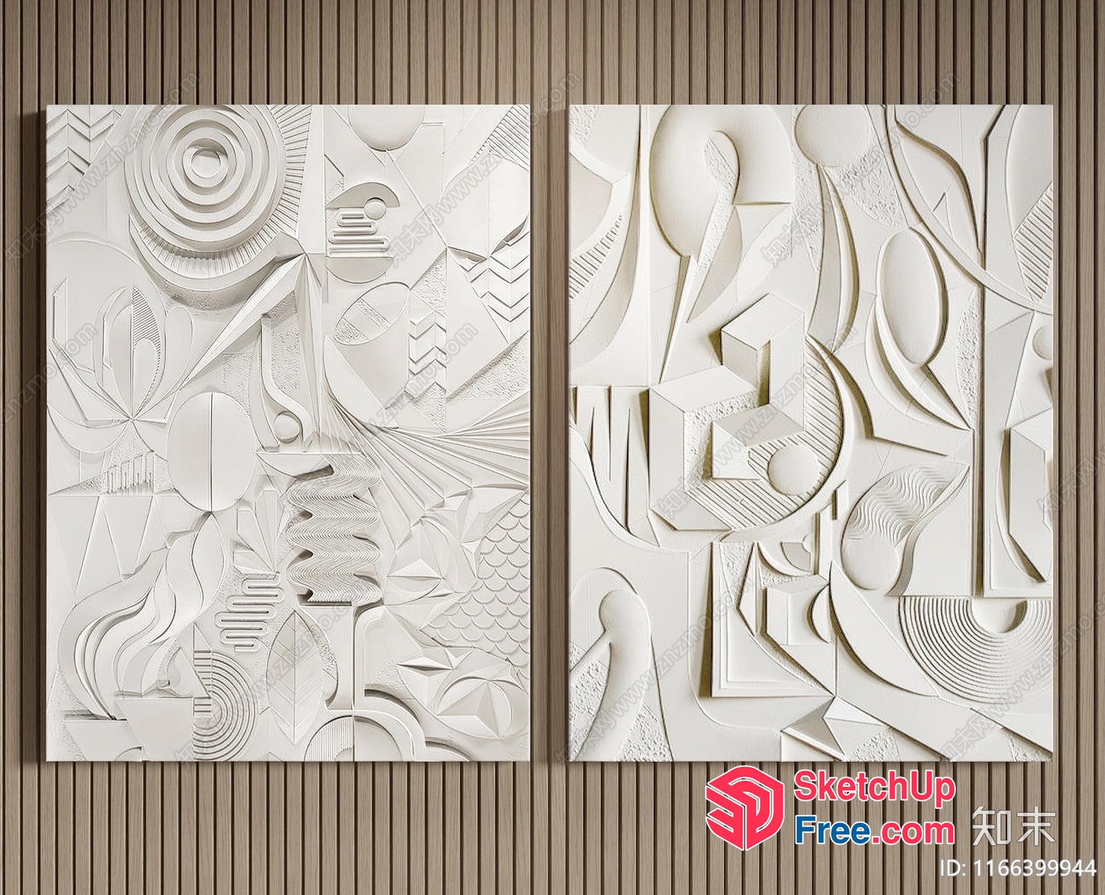 Carved 3D Wall Art 3D SketchUp File