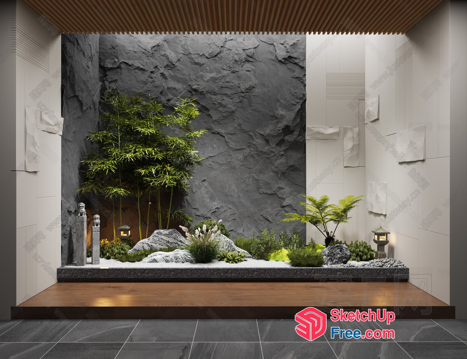 Serene Japanese-Inspired Garden Oasis 3D SketchUp File
