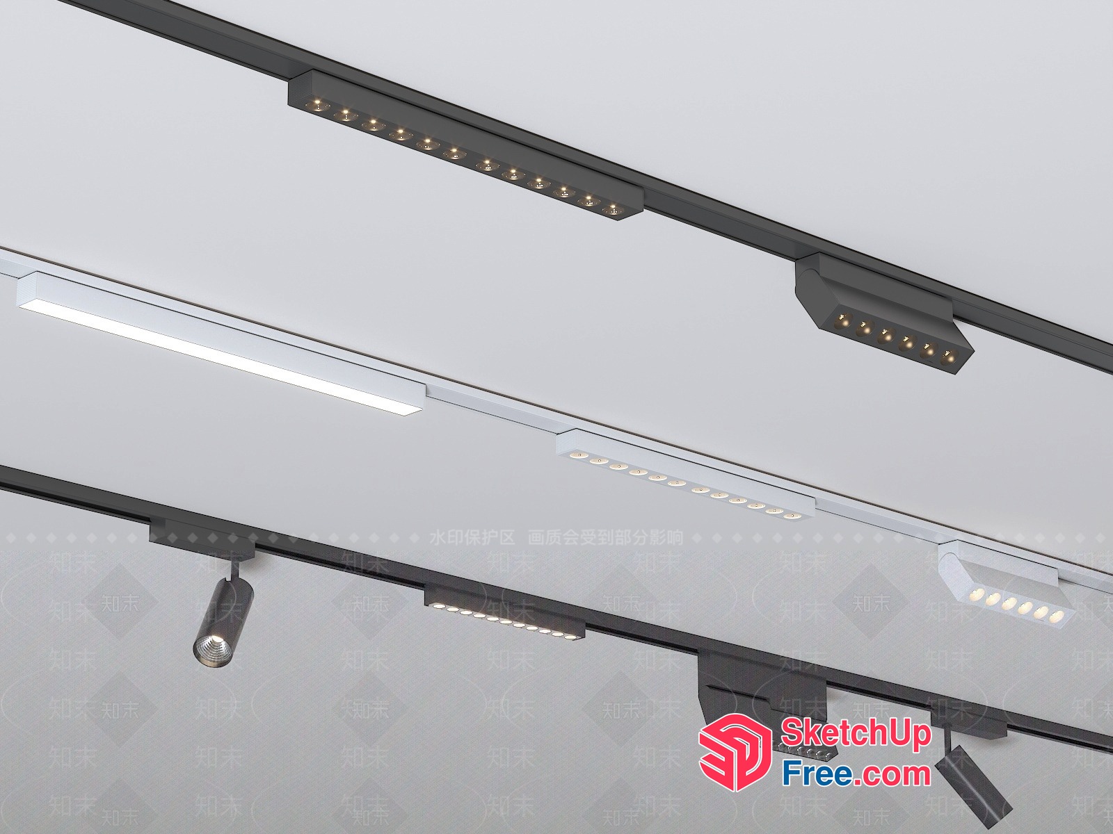 Modern Lighting Fixtures For Office And Home 3D SketchUp File