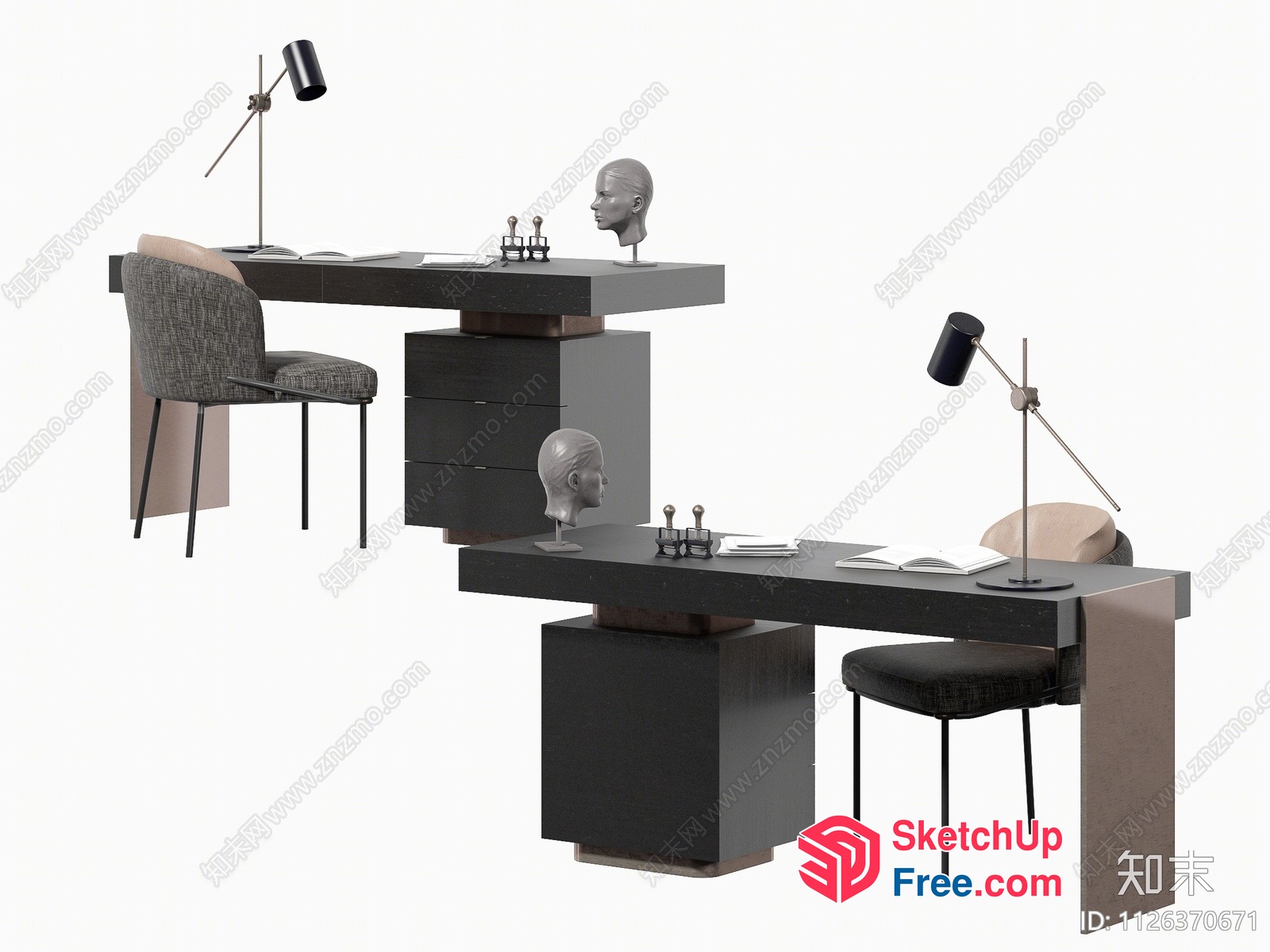 Modern Office Furniture With Minimalist Style And Elegant Decor 3D SketchUp File