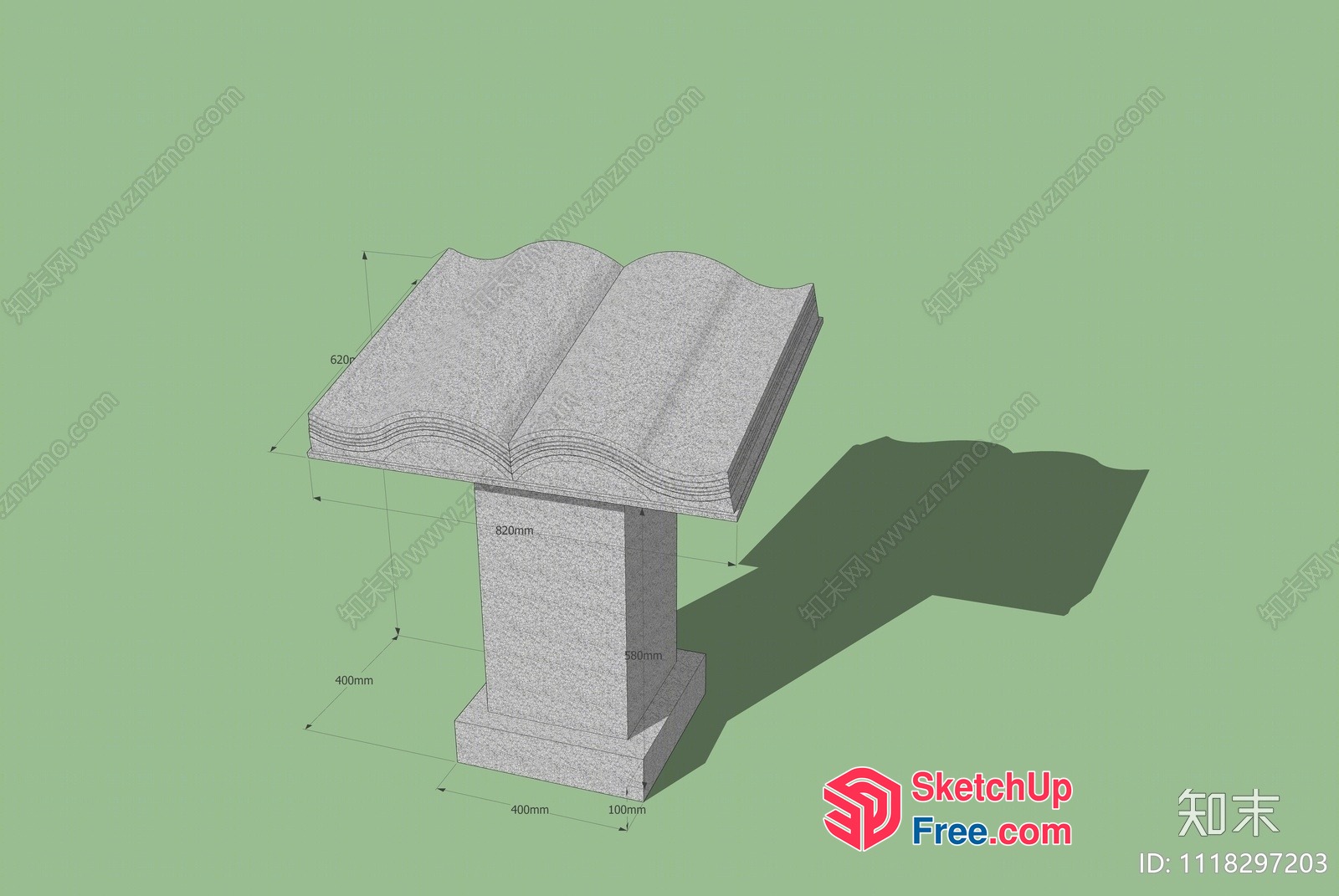 Detailed Pillar With Roof Design 3D SketchUp File