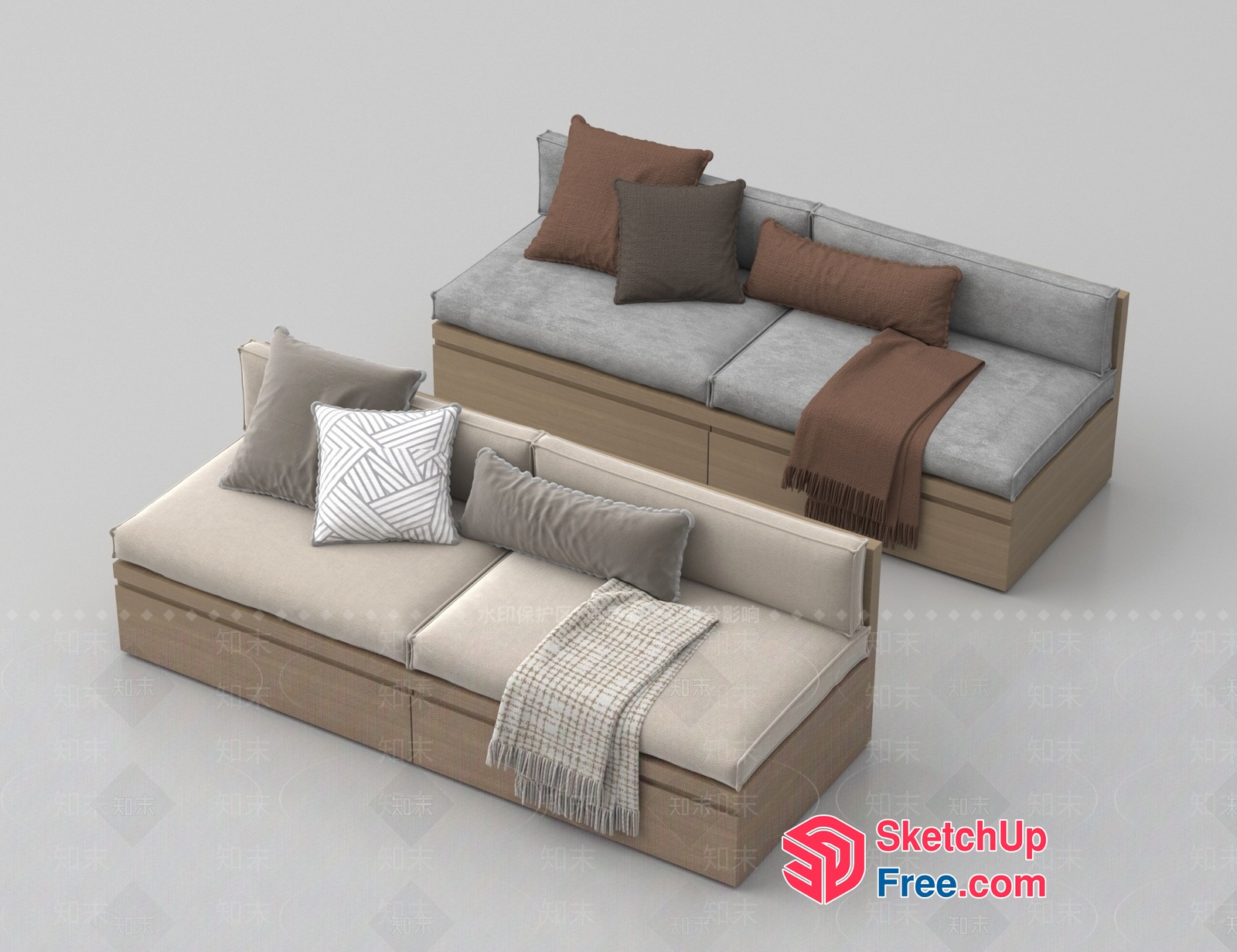 Modern Living Room Furniture Set 3D SketchUp File
