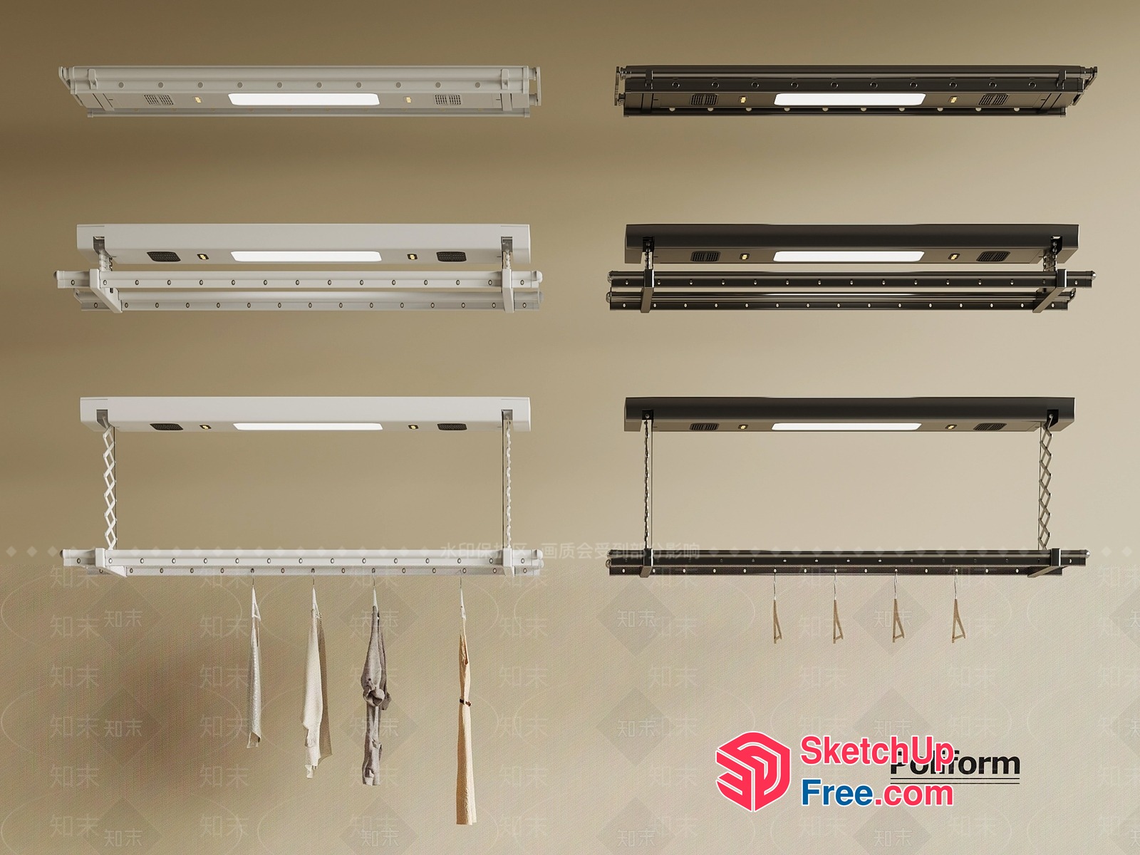 Modern Poliform Staircase Lighting System 3D SketchUp File