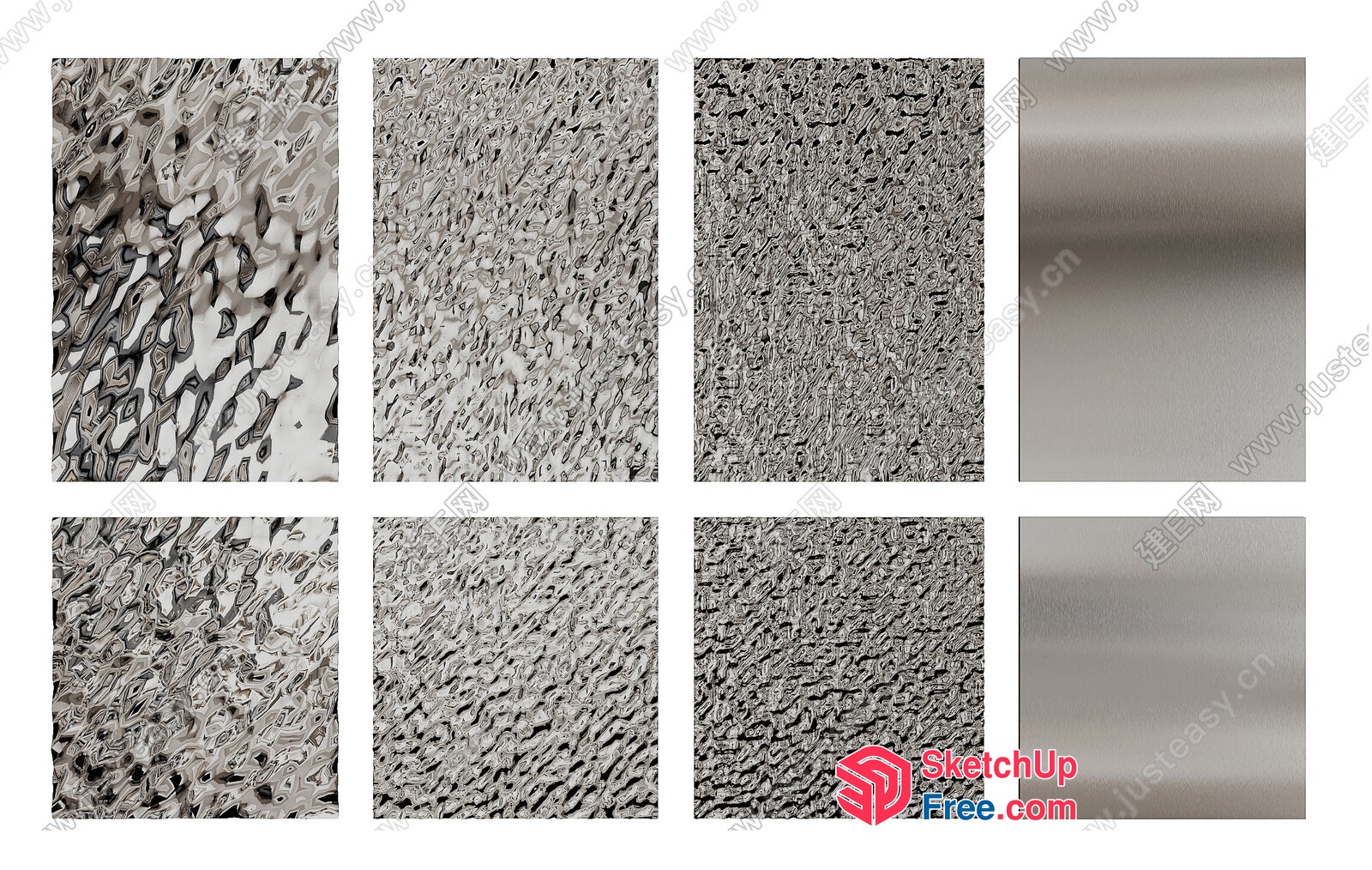 Textured Grey Wall Panels 3D SketchUp File
