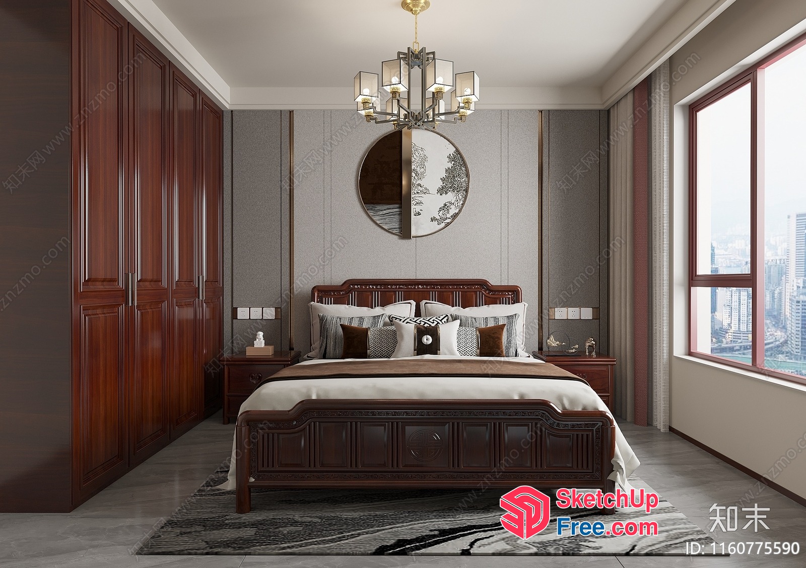 Elegant And Classic Bedroom Interior Design 3D SketchUp File