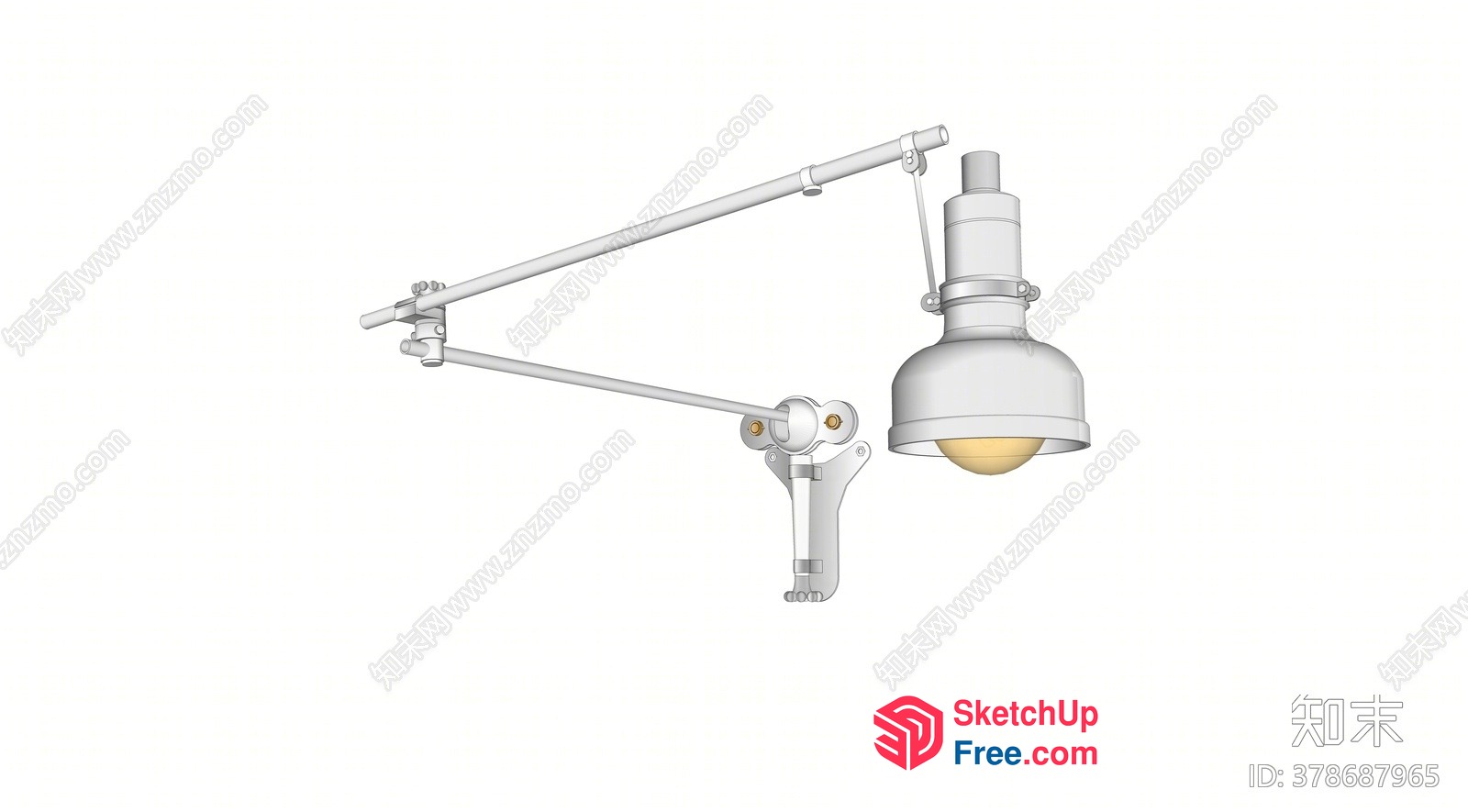 Industrial Style Adjustable Light Fixture 3D SketchUp File
