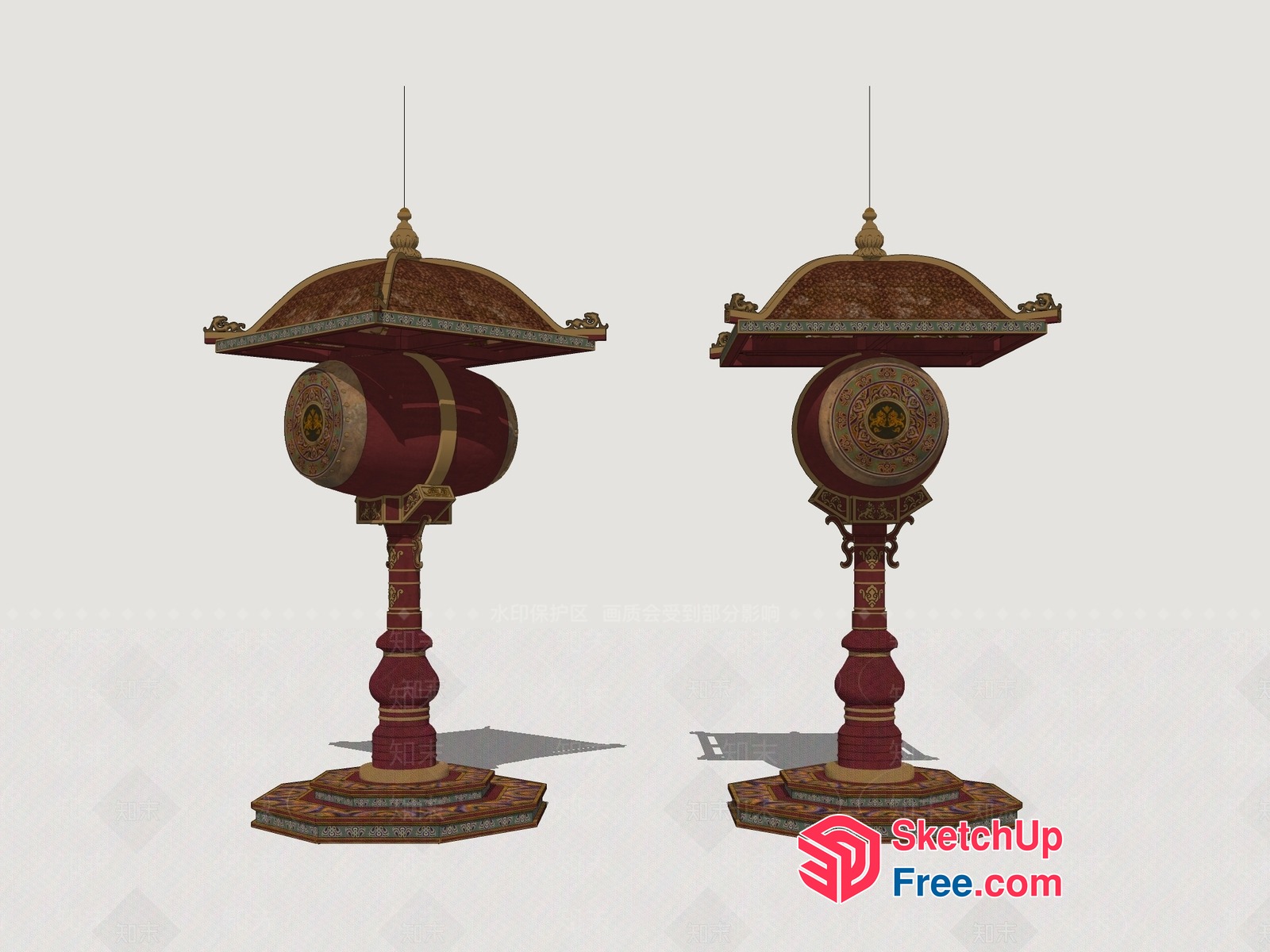 Ornate Pillars With Intricate Patterns And Decorations 3D SketchUp File