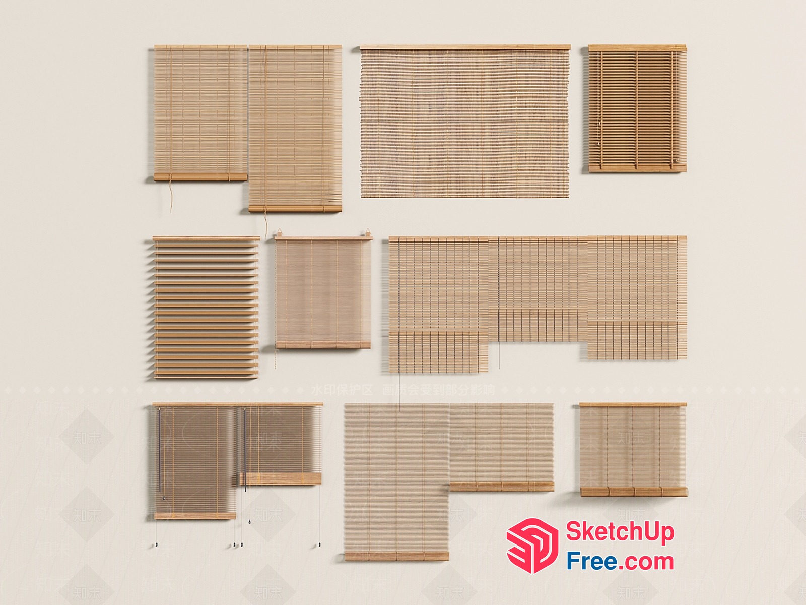 Collection Of Various Window Blinds 3D SketchUp File