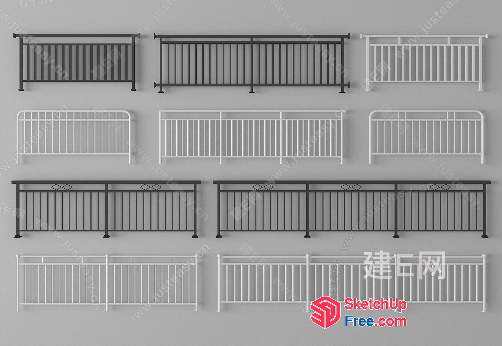 Metal Railing For Stairs And Balconies 3D SketchUp File