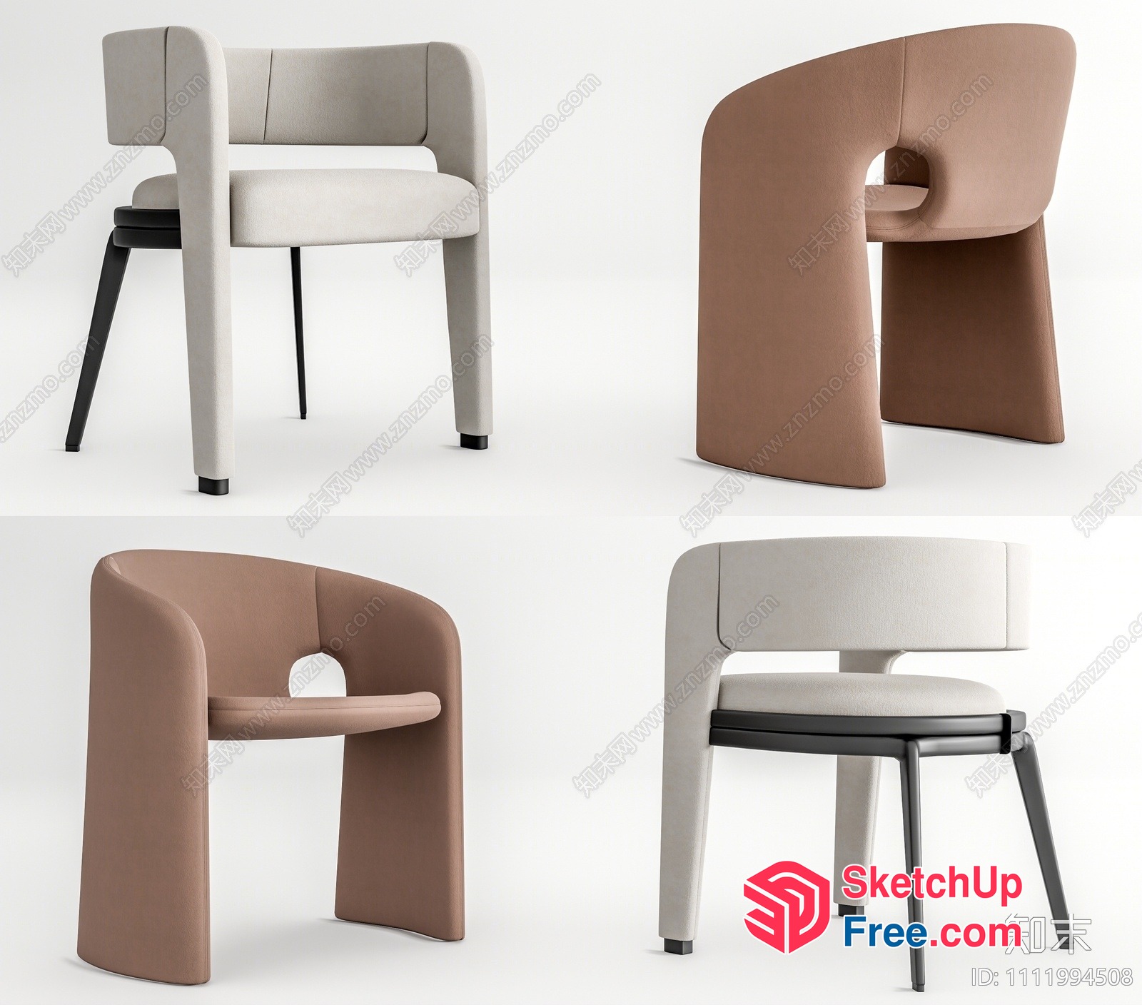 Modern Minimalist Design Chair Collection 3D SketchUp File