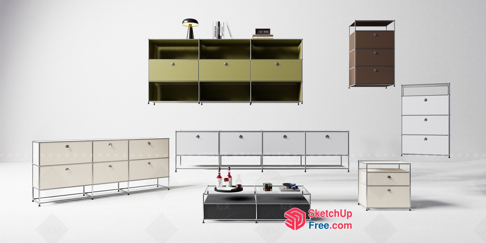 Modern Minimalist Furniture Collection 3D SketchUp File