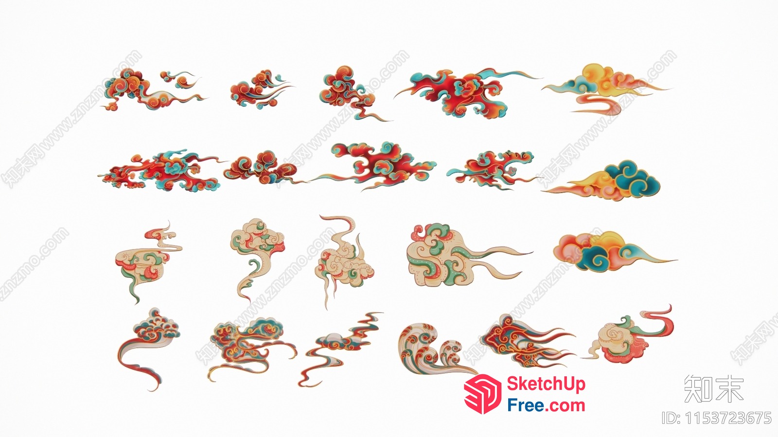 Oriental Decorative Elements 3D SketchUp File