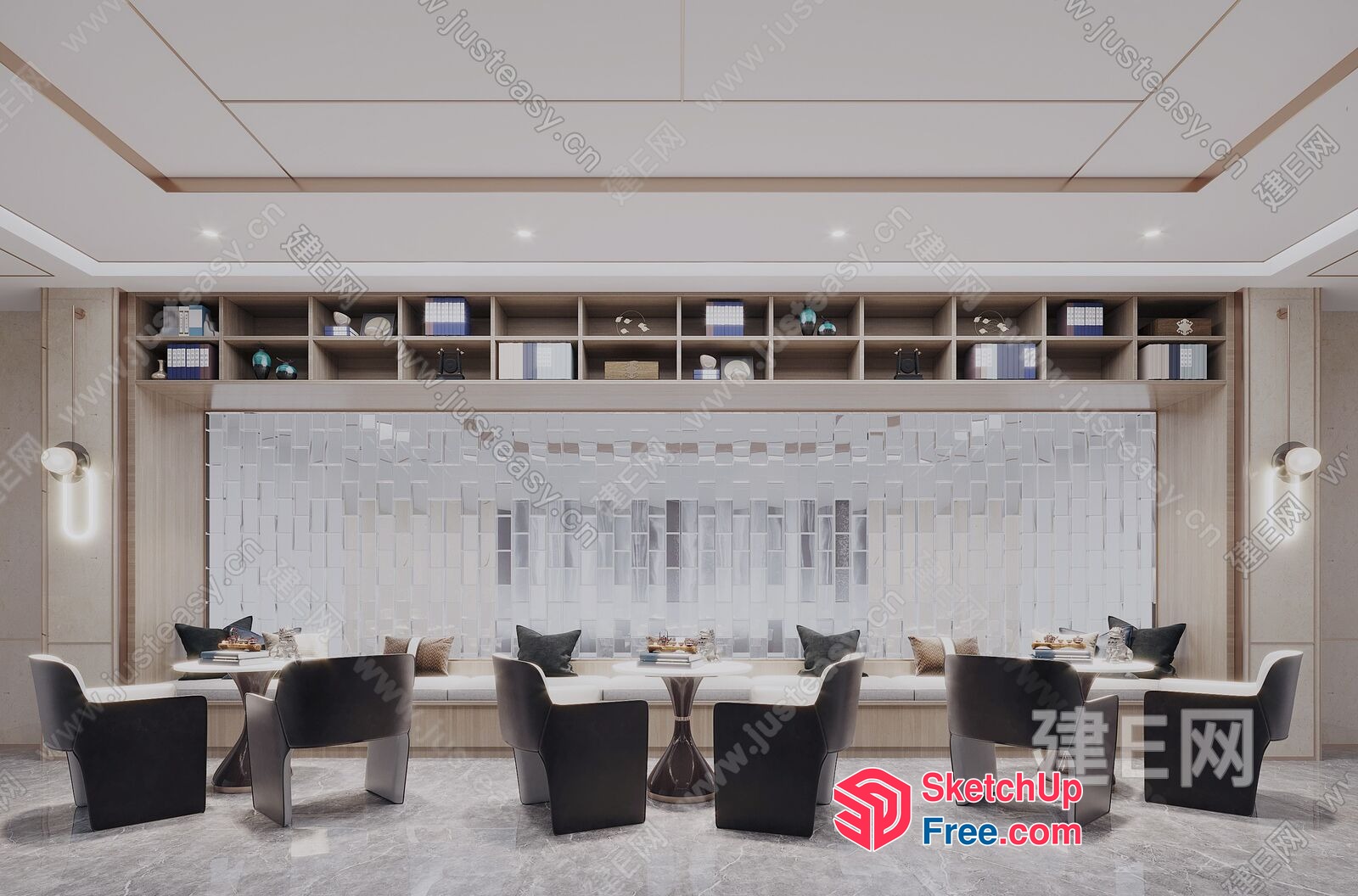 Modern Dining Room With Sleek Furniture And Natural Light 3D SketchUp File