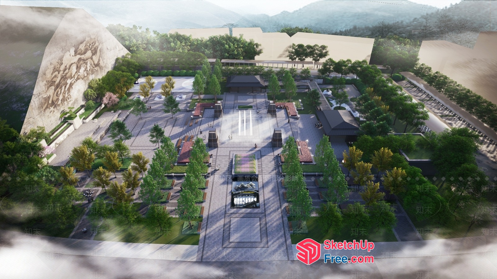 Exterior Design For Commercial Street Cladding 3D SketchUp File