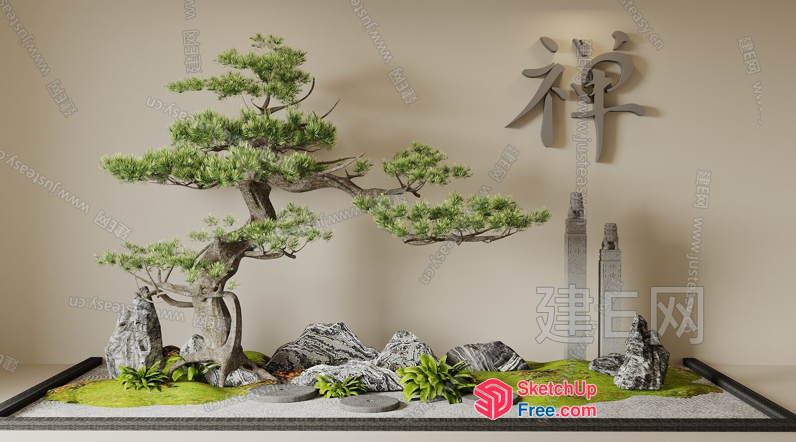 Serene Japanese Garden 3D SketchUp File