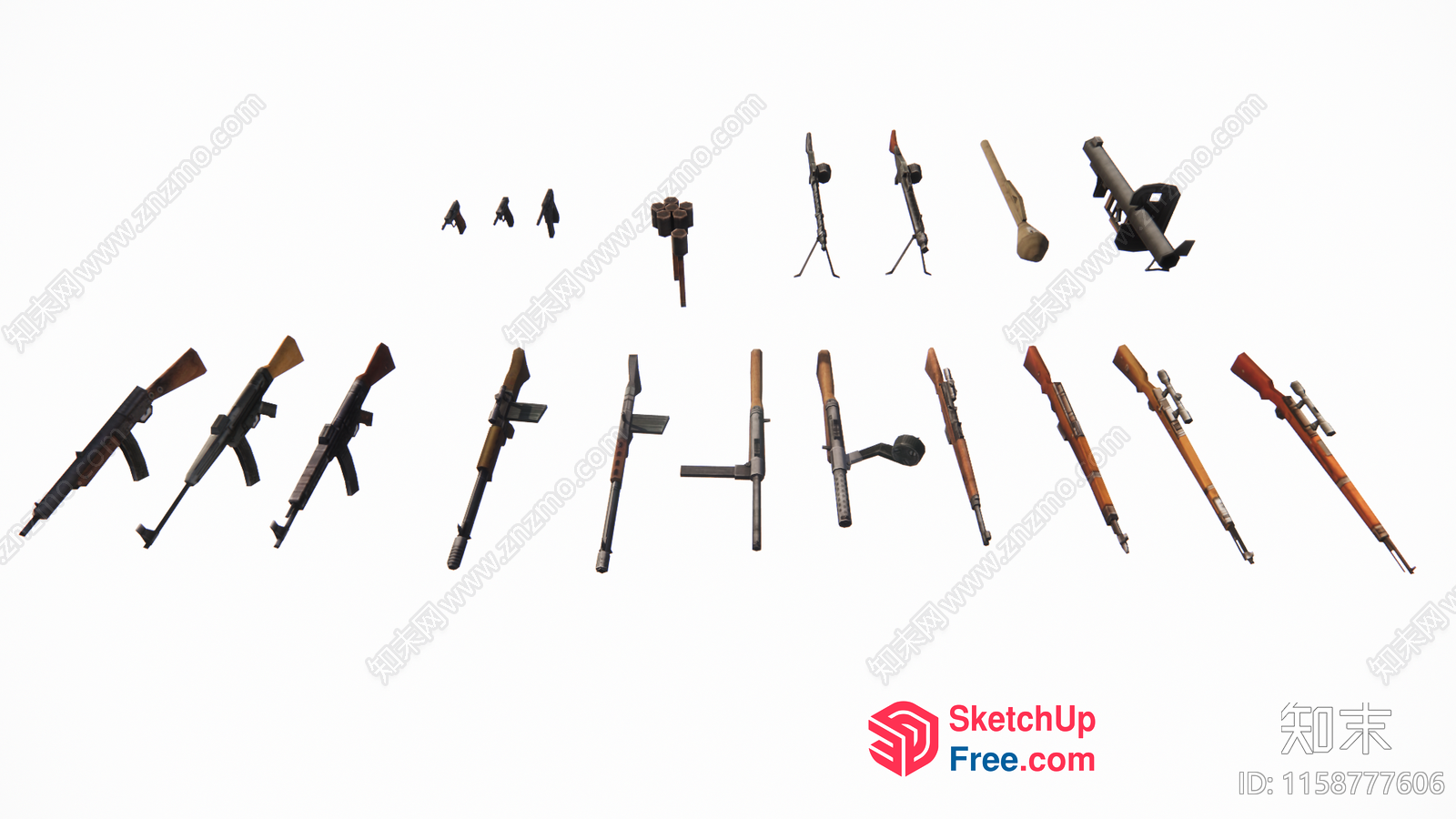 Collection Of Various Weapons 3D SketchUp File