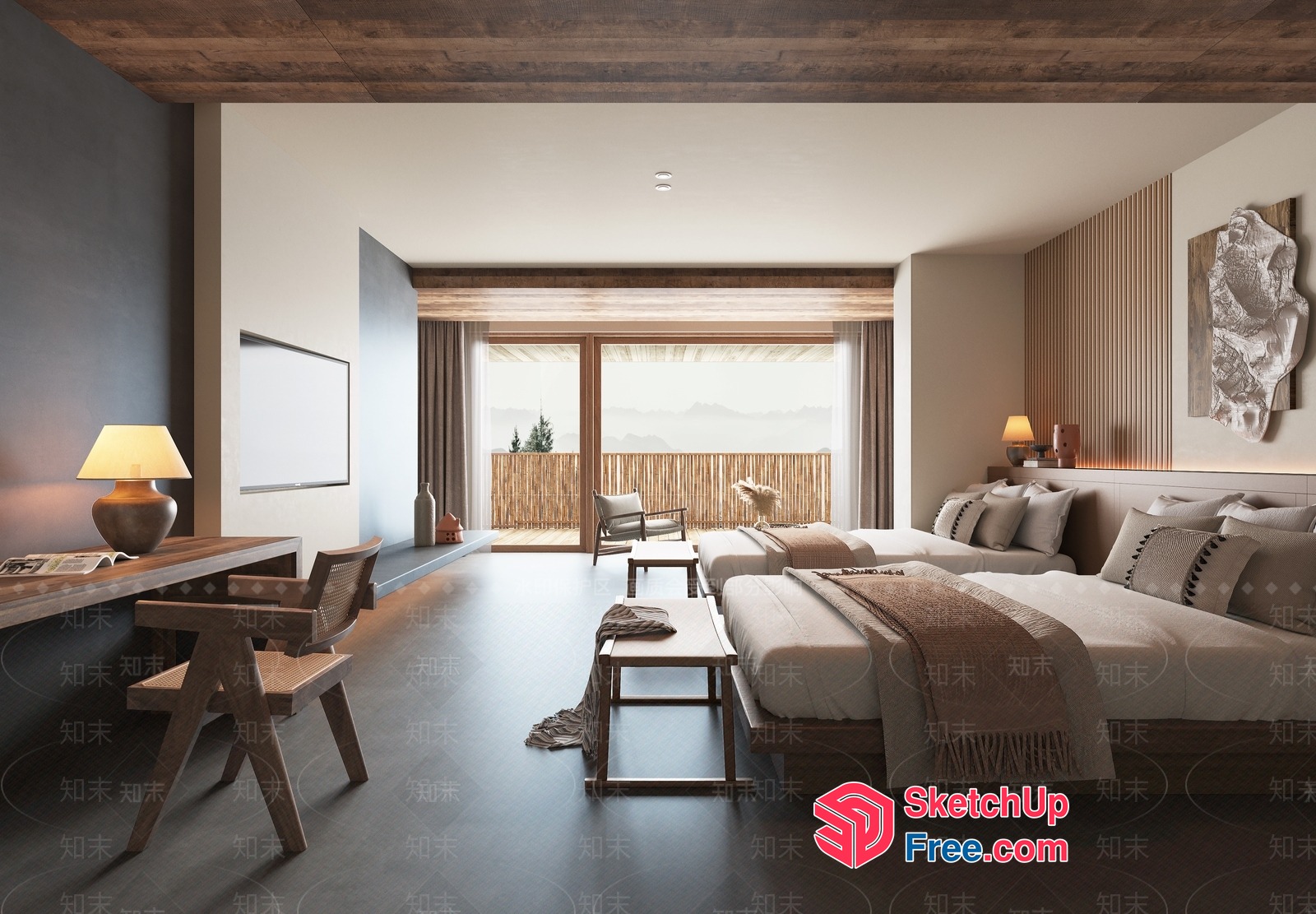 Cozy Minimalist Villa Interior 3D SketchUp File