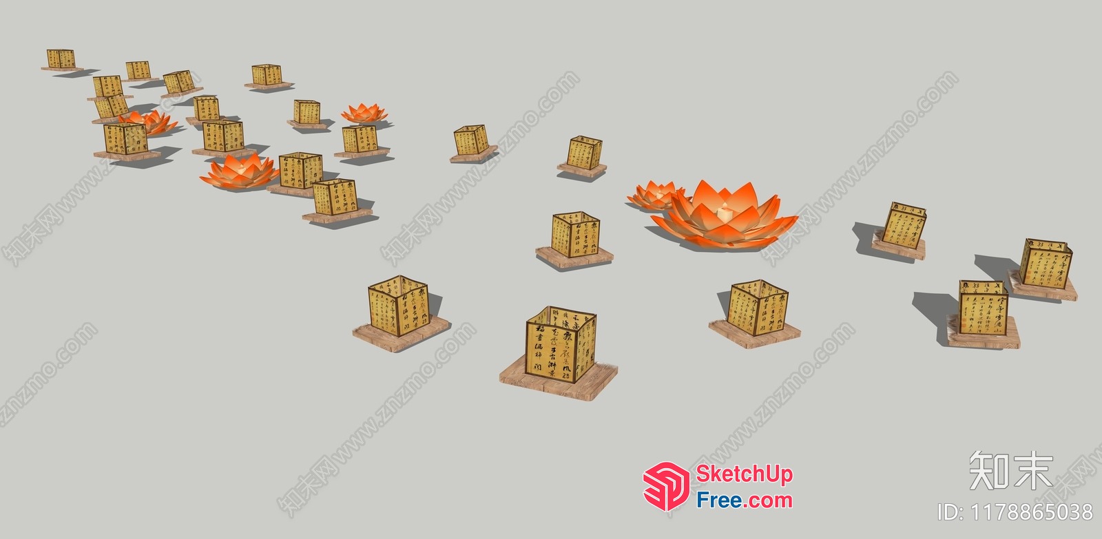 Asian-Inspired Decorative Lanterns 3D SketchUp File