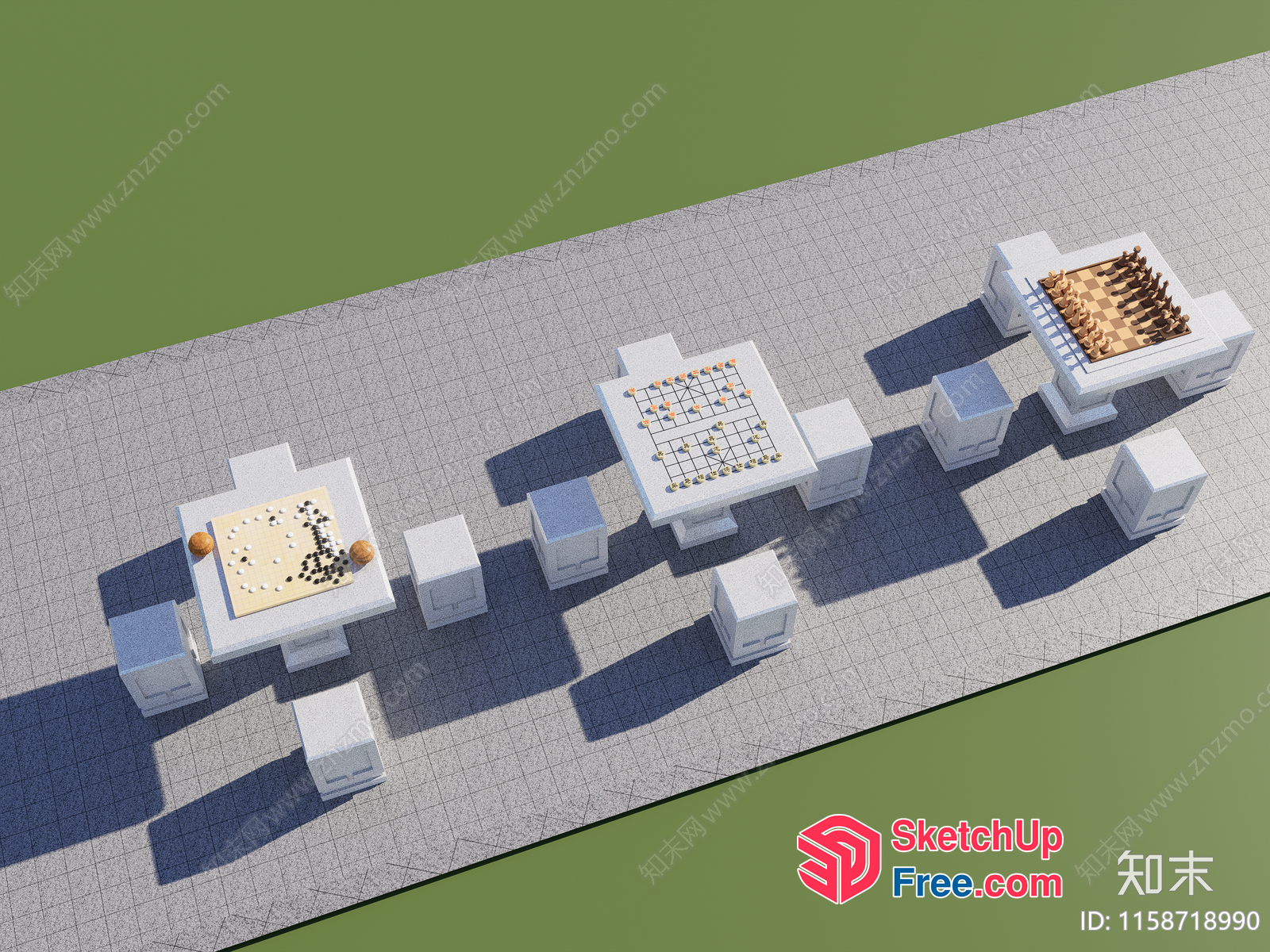 Outdoor Games And Furniture Set 3D SketchUp File