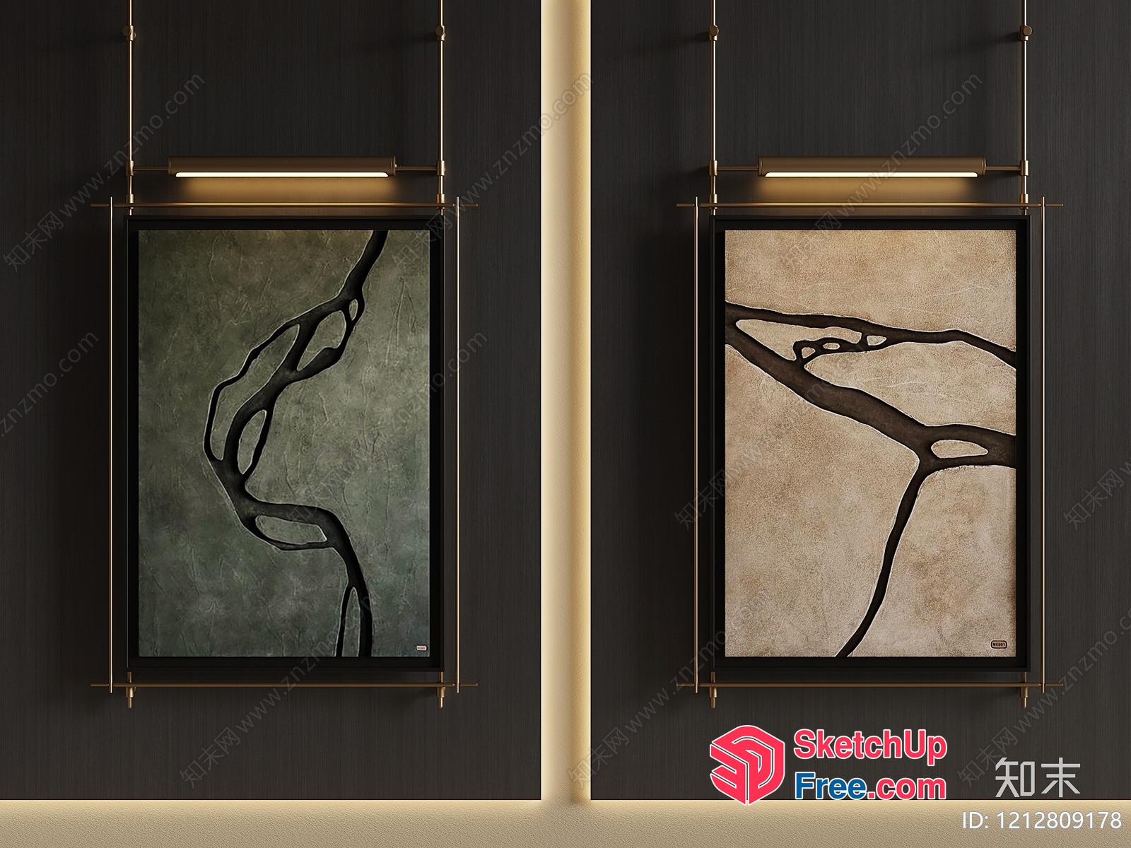 Modern Abstract Artwork 3D SketchUp File