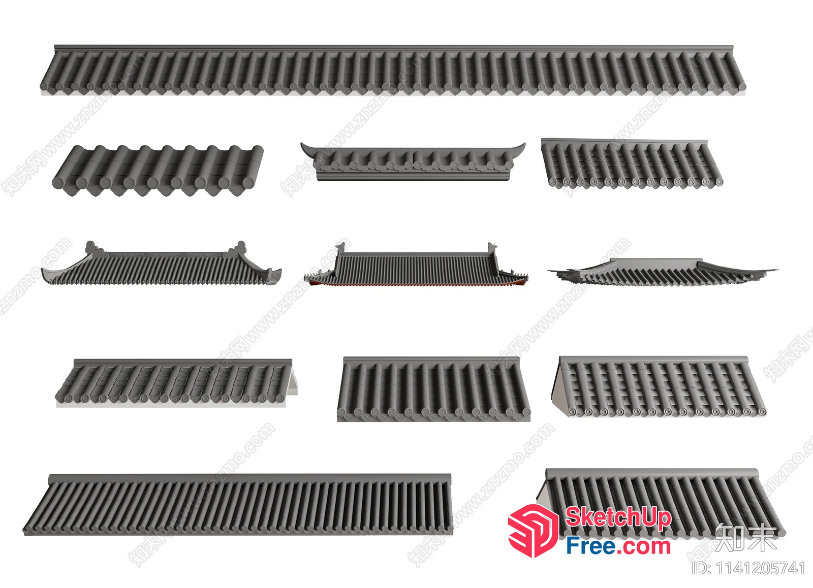 Roofing Materials For Various Styles 3D SketchUp File