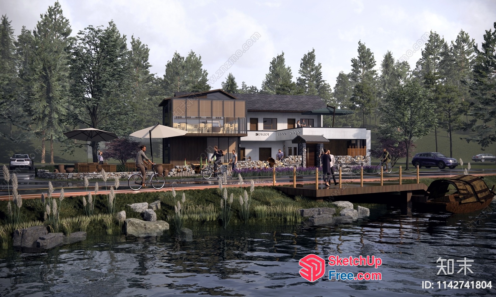 Modern Villa With Elegant Exterior Decor 3D SketchUp File