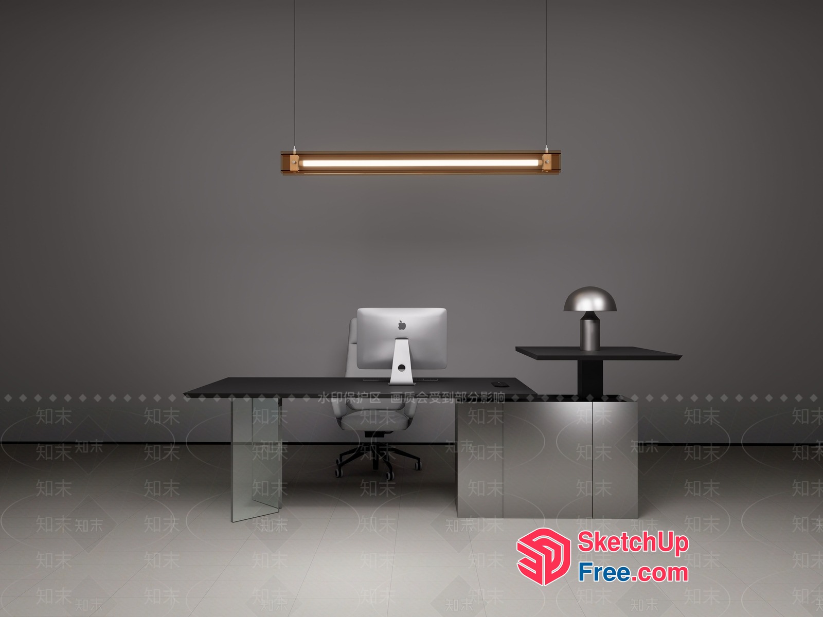 Modern Office Space With Sleek Furniture And Minimalist Decor 3D SketchUp File