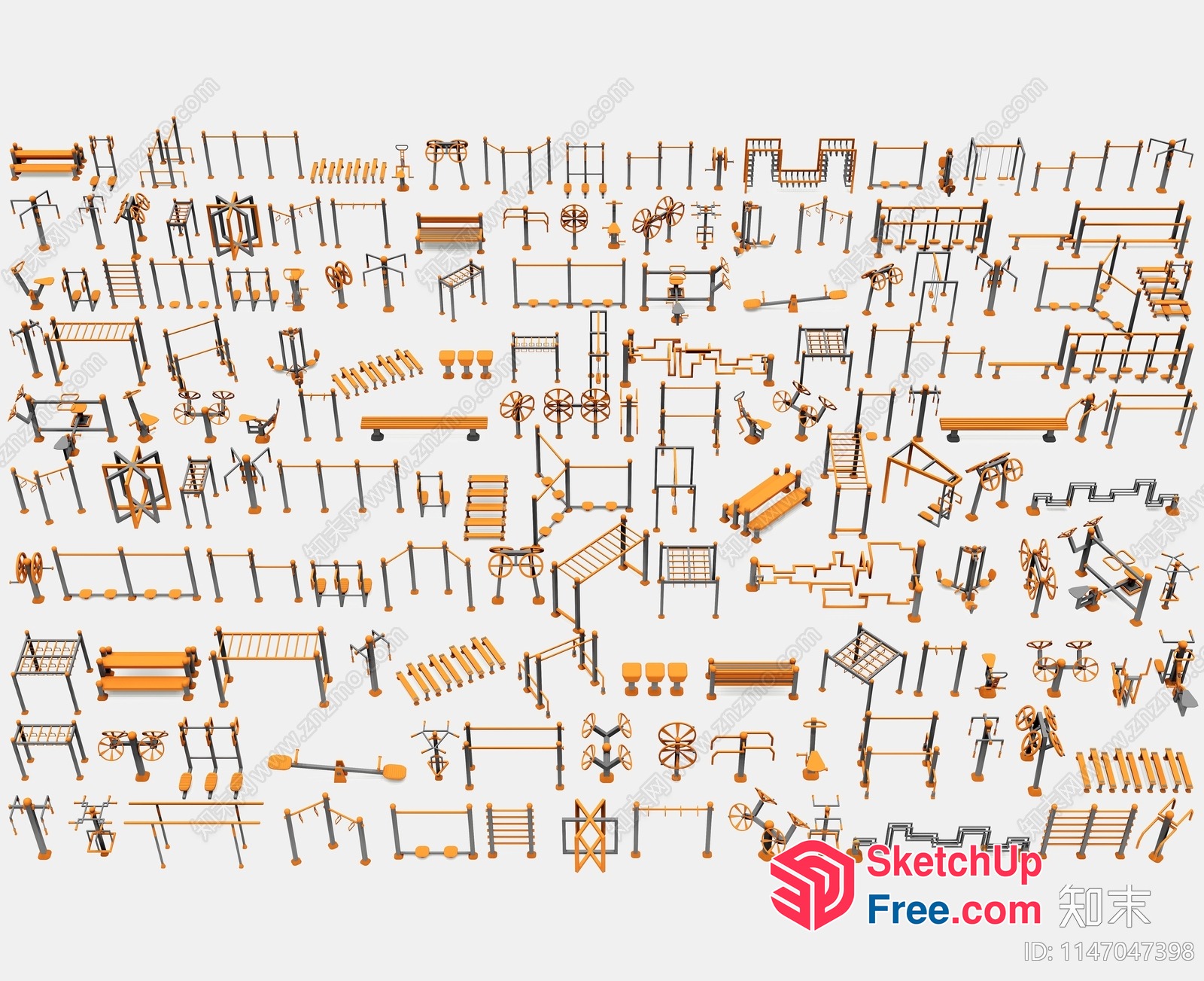 3D Models Of Various Outdoor Structures 3D SketchUp File