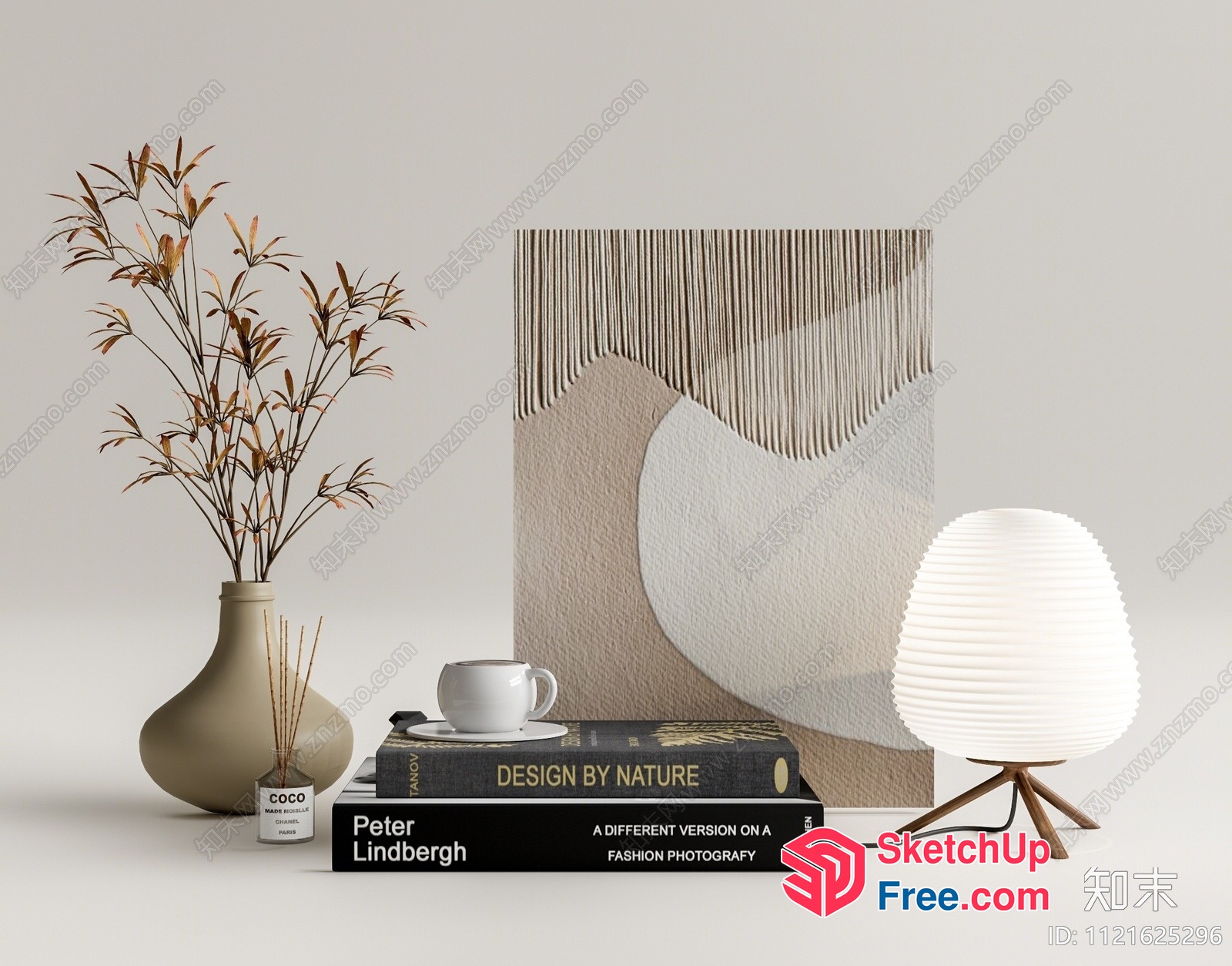 Neutral Tones Interior Design With Natural Elements 3D SketchUp File