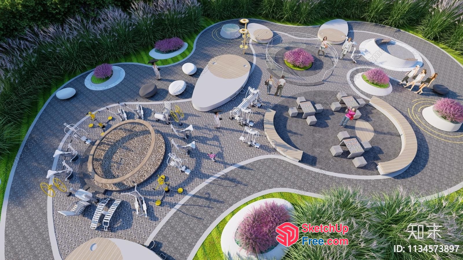 Serene Outdoor Gathering Space 3D SketchUp File