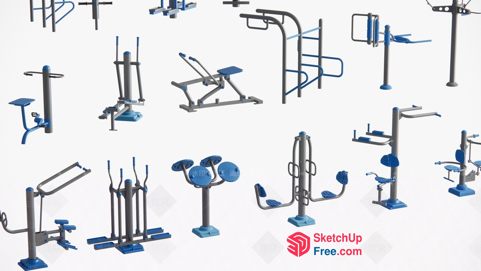 Exercise Equipment Collection 3D SketchUp File