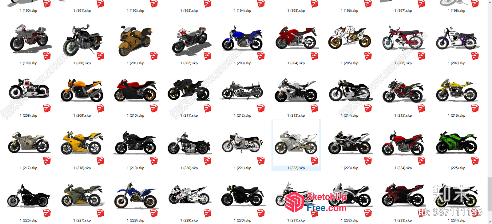 Collection Of Various Motorcycles 3D SketchUp File