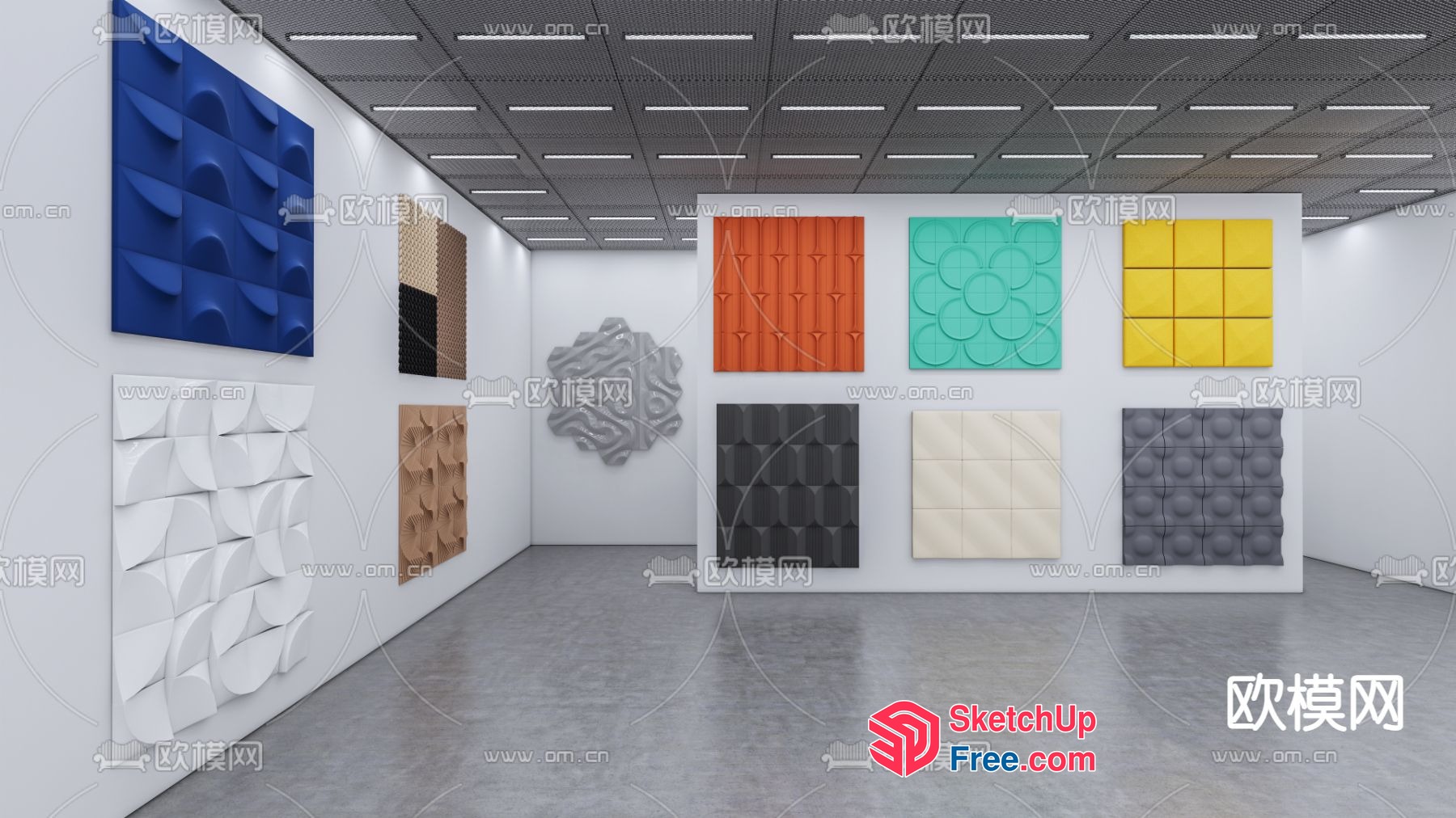 Artistic 3D Wall Decor Collection 3D SketchUp File