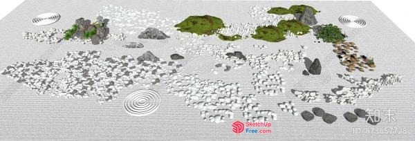 Serene Japanese Garden Landscape 3D SketchUp File