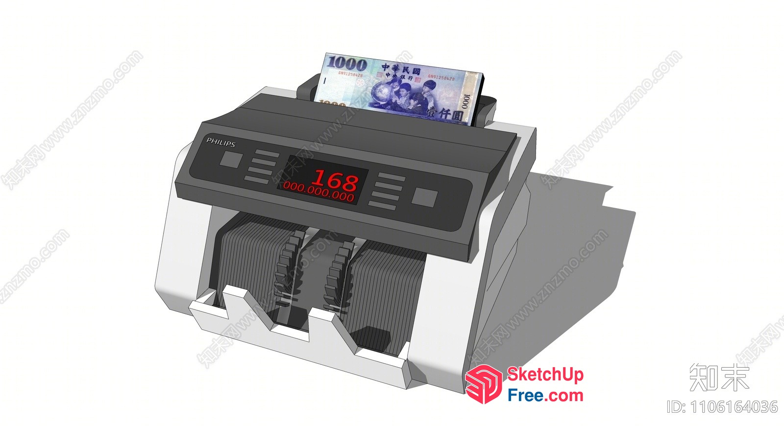 Counting Machine For Large Bills 3D SketchUp File