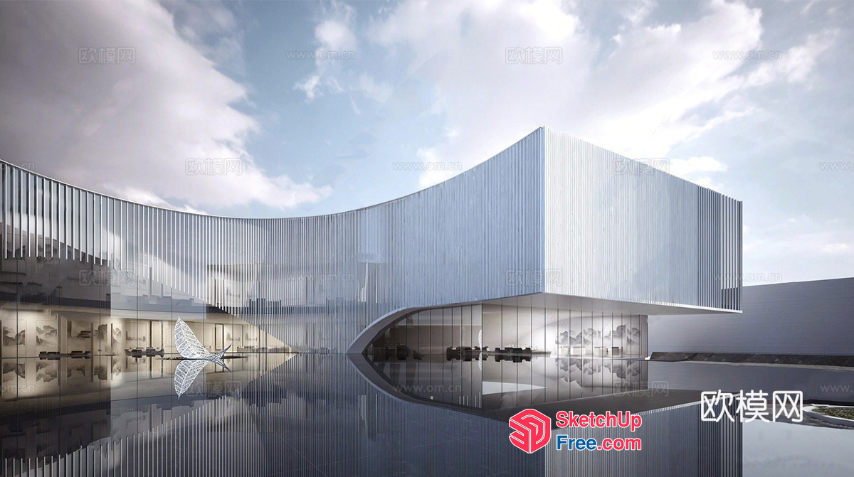 Futuristic Modern Architectural Design 3D SketchUp File